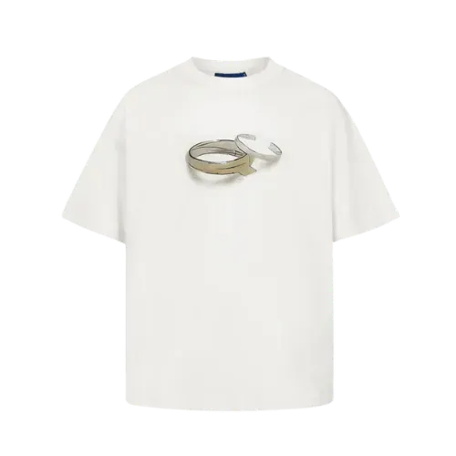 Camiseta Quadro Creations Anéis Boxy Off-white
