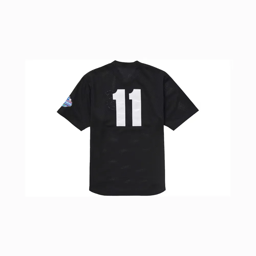 Camiseta Supreme S Logo Baseball Henley Black (SS25) - Droper