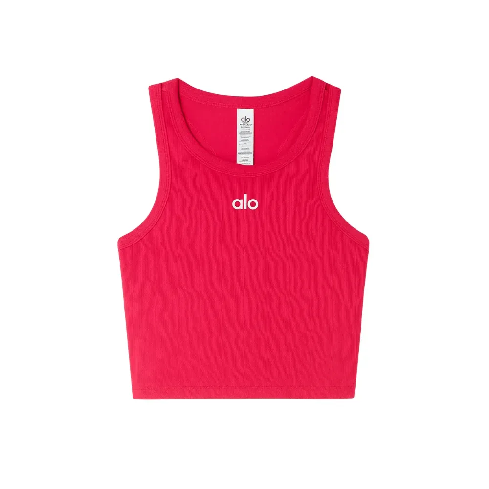 Top Alo Yoga Aspire Candy Red - Droper