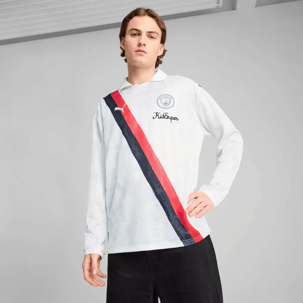 KidSuper x Puma Camisa Retrô Manchester City Masculina White - Droper