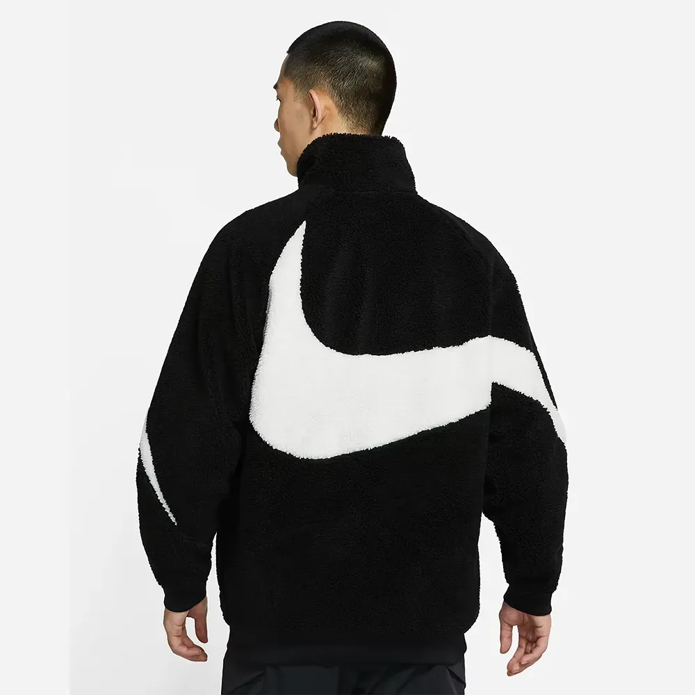 Jaqueta Nike Big Swoosh Reversible Boa Black Sail - Droper