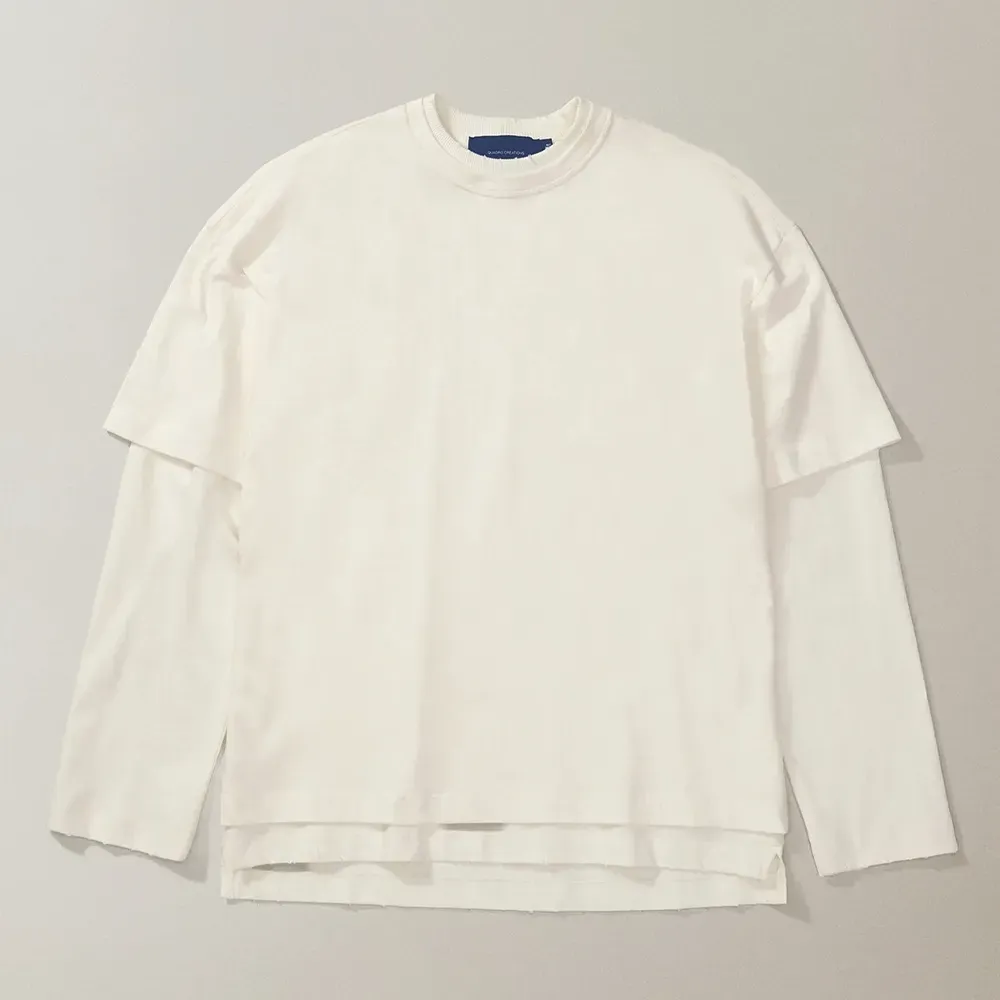 Camiseta Quadro Creations QC Double Tee Boxy Longsleeve Off White
