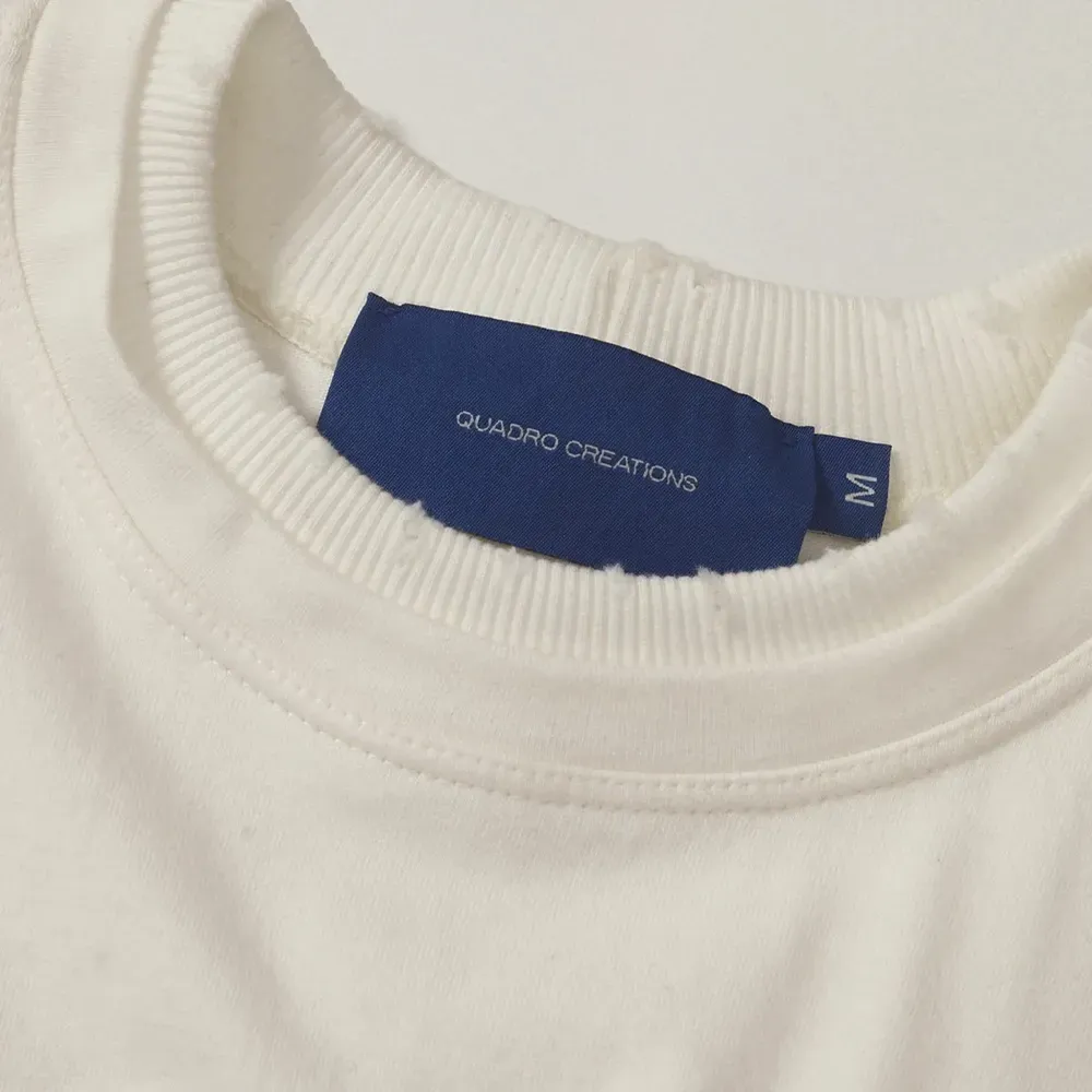 Camiseta Quadro Creations QC Double Tee Boxy Longsleeve Off White