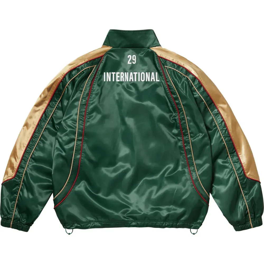 Jaqueta Supreme Satin Piping Pullover Green - Droper