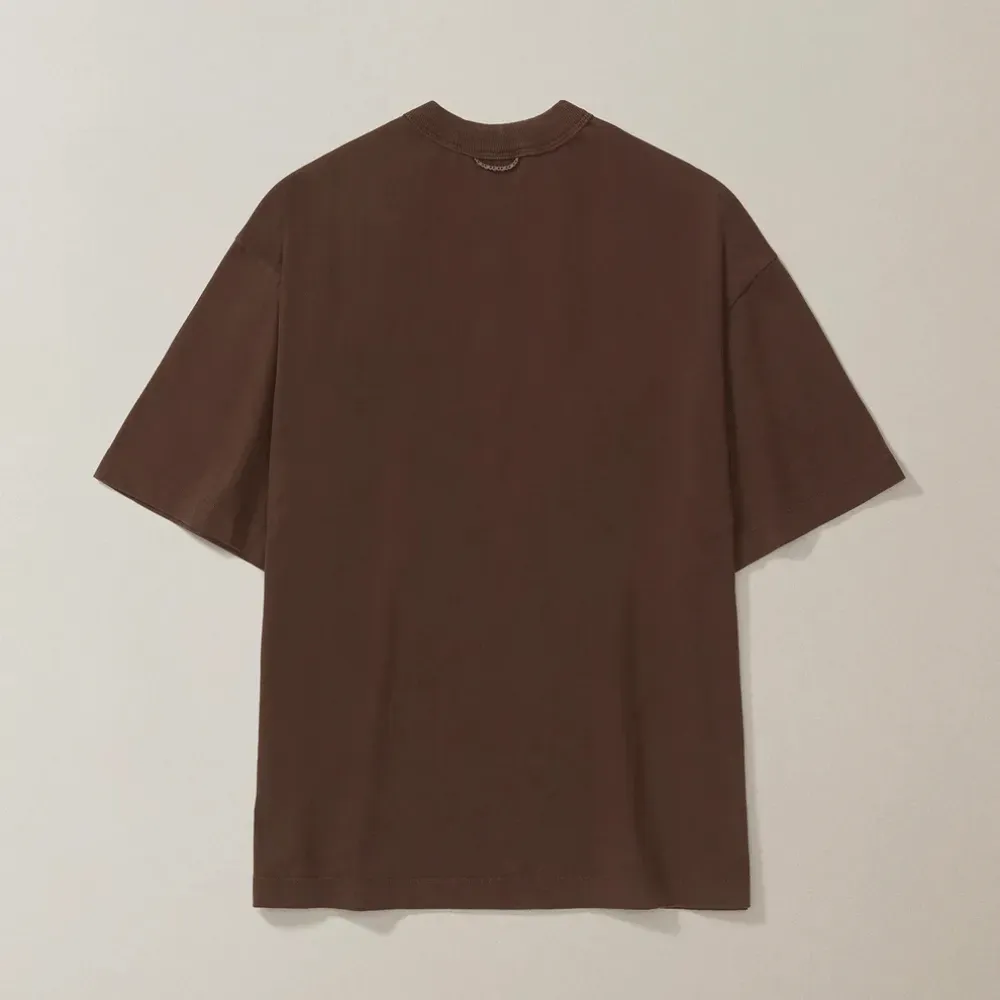 Camiseta Quadro Creations Formigas Boxy Stoned Marrom - Droper