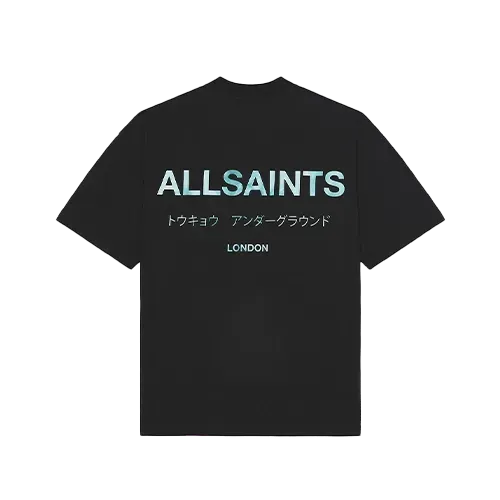 Camiseta AllSaints Sanctum Oversized Black - Droper