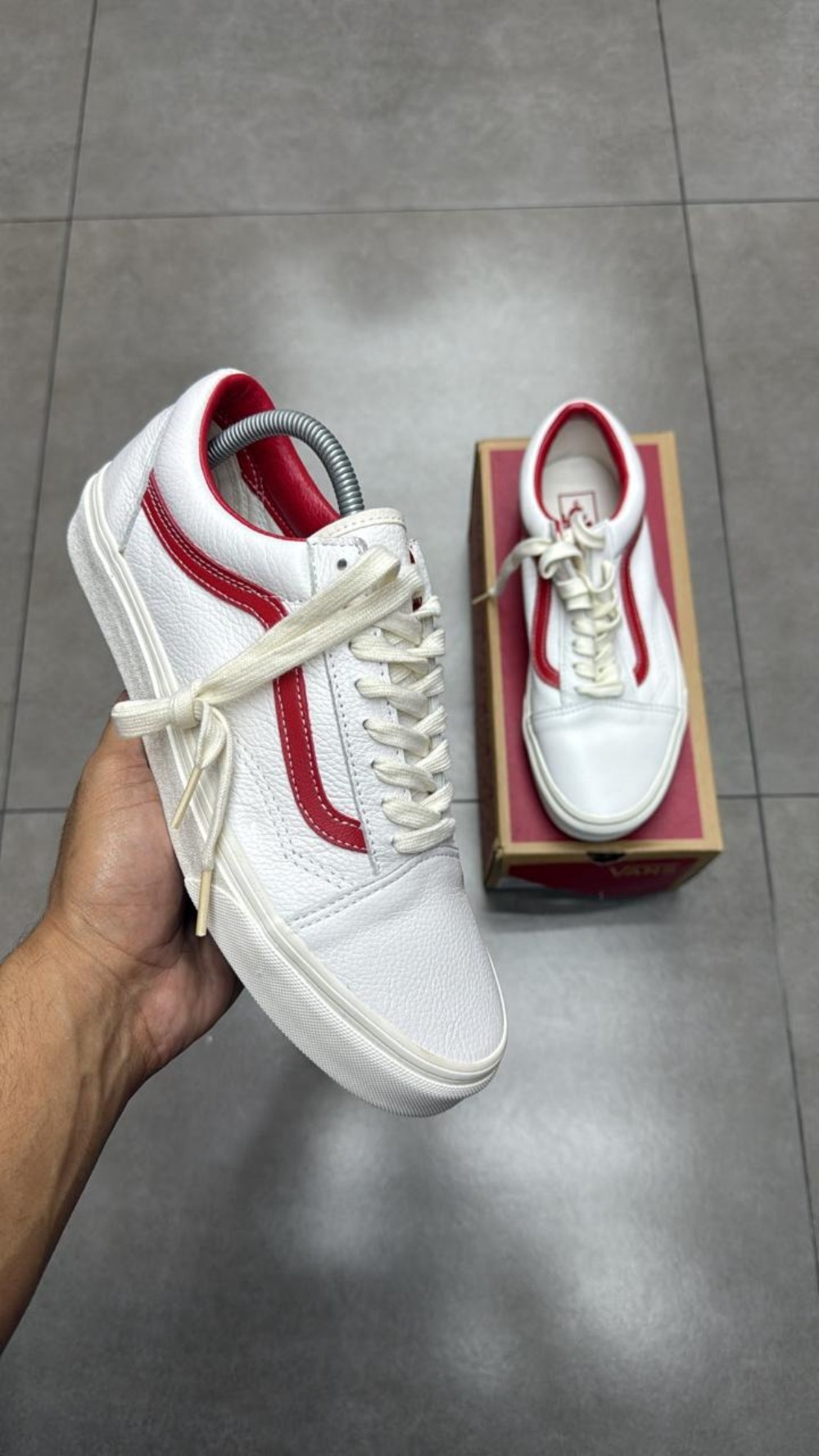 Vans Old Skool Vintage Leather Blanc De Blanc Multi — 41, Novo