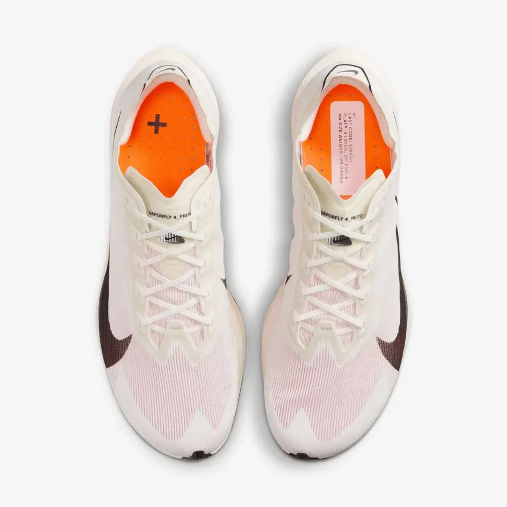 Nike Vaporfly 4 Proto Sail Total Orange White Black - Droper