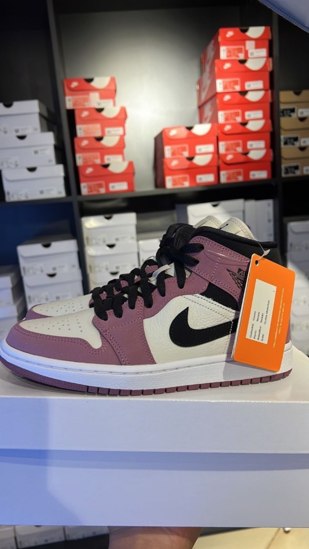 Air Jordan 1 Mid SE Berry Pink — 36, Novo