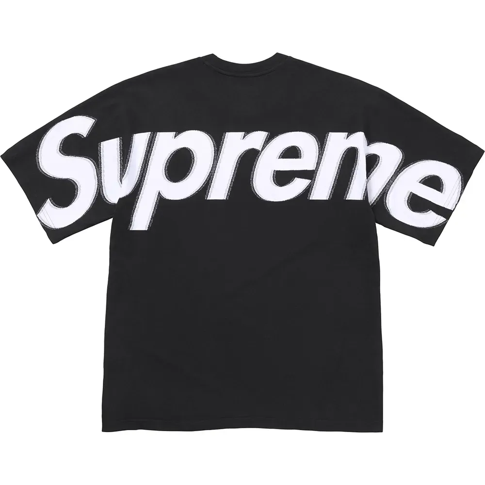Camiseta Supreme Intarsia SS Black (SS25) - Droper