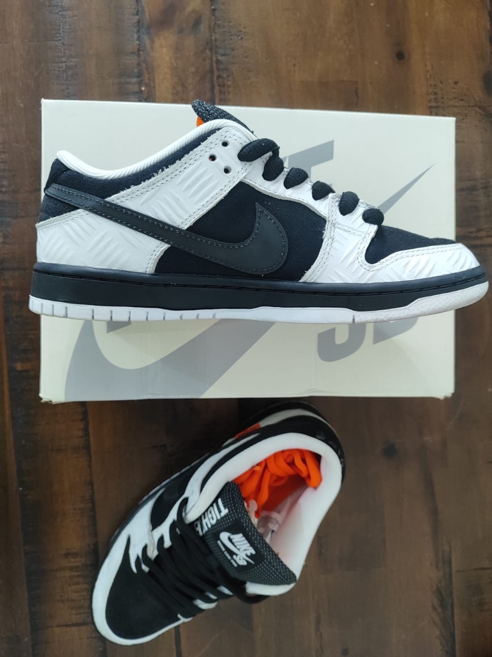 TIGHTBOOTH x Nike SB Dunk Low Pro Black White — 37, Usado