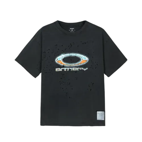Satisfy x Oakley MothTech Tシャツ Satisfy x Oakley Camisa MothTech Black - Droper