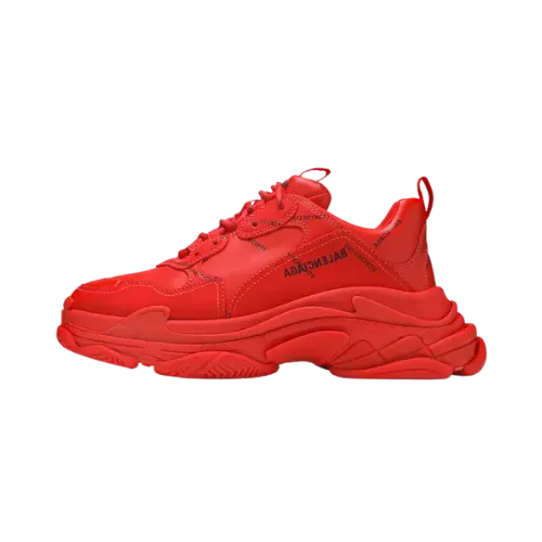 Balenciaga Triple S Allover Logo Red - Droper