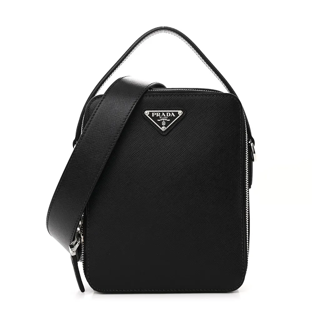 Bolsa Prada Saffiano Travel Medium Brique Crossbody Messenger Bag Bolsa Prada Saffiano Travel Medium Brique Crossbody Messenger Bag