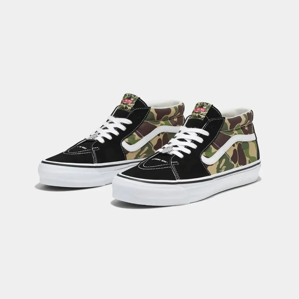 BAPE x Vans SK8 Mid LX Abc Camo Green