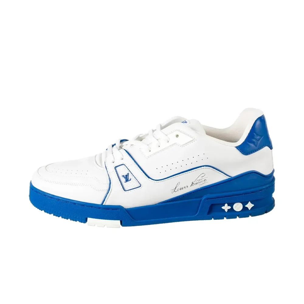 Louis Vuitton Trainer White Blue Signature foto 1