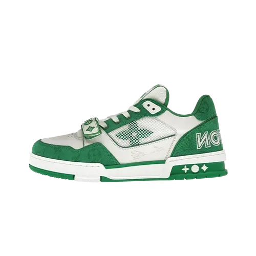 Louis Vuitton Trainer Velcro Green Monogram Denim