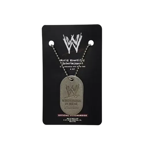 WWE x Travis Scott Colar Dog Tag Silver