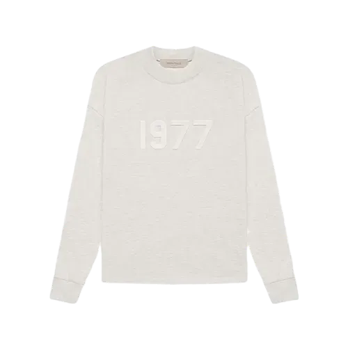 Camiseta Fear of God Essentials Long Sleeve 1977 Light Oatmeal