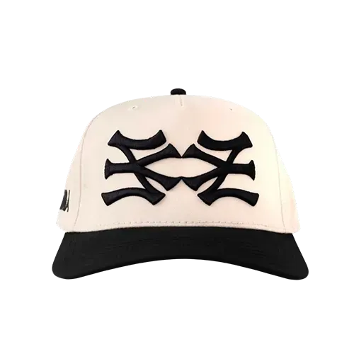 Boné oMA Studios Ny Ny Curved Brim White Black - Droper