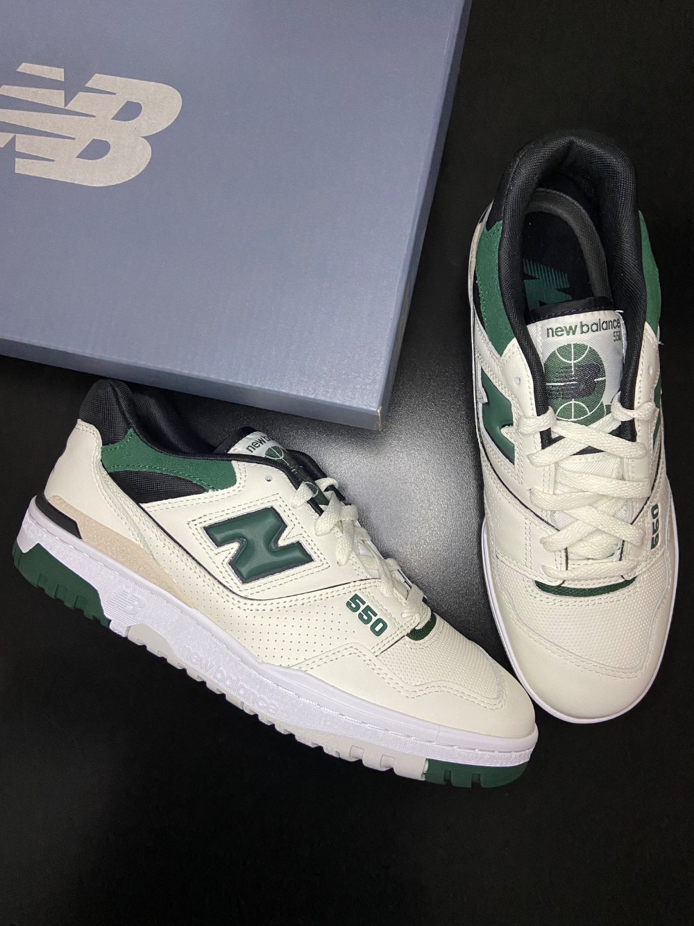 New Balance 550 White Pine Green — 42, Novo