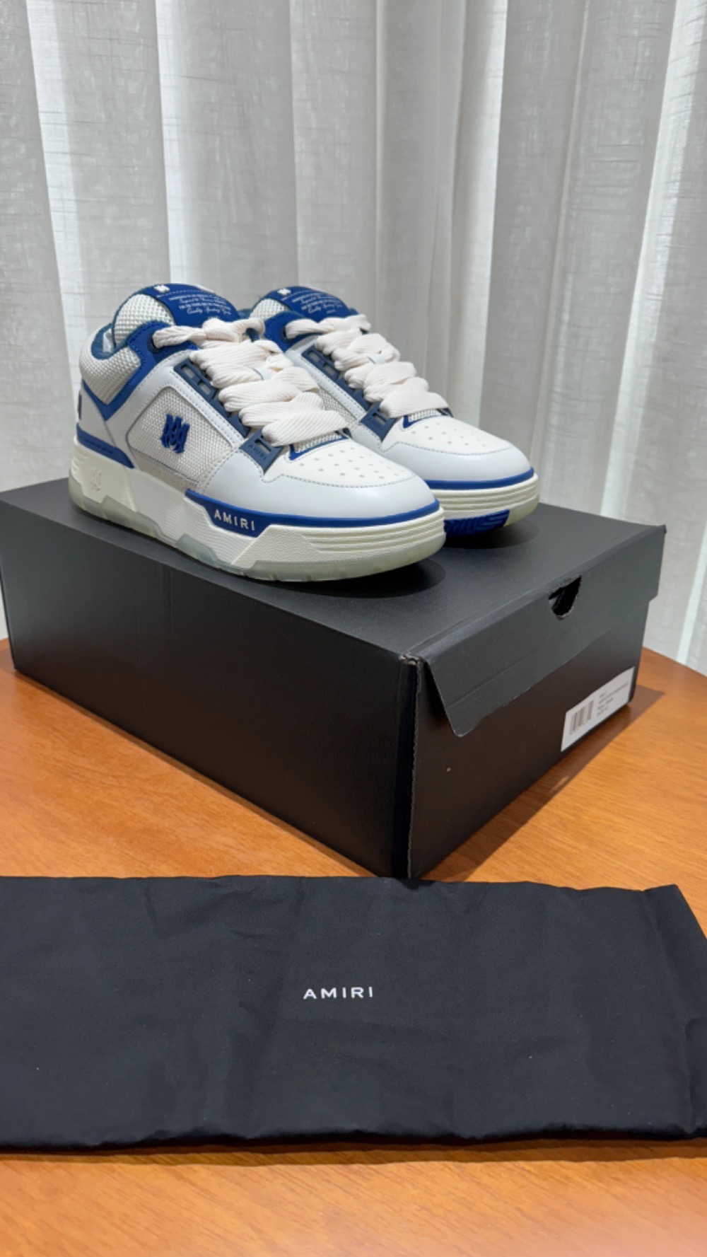 Amiri MA-1 Navy White