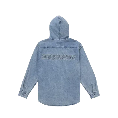 Jaqueta Supreme Hooded Denim Shirt Blue SS25-W19 - Droper
