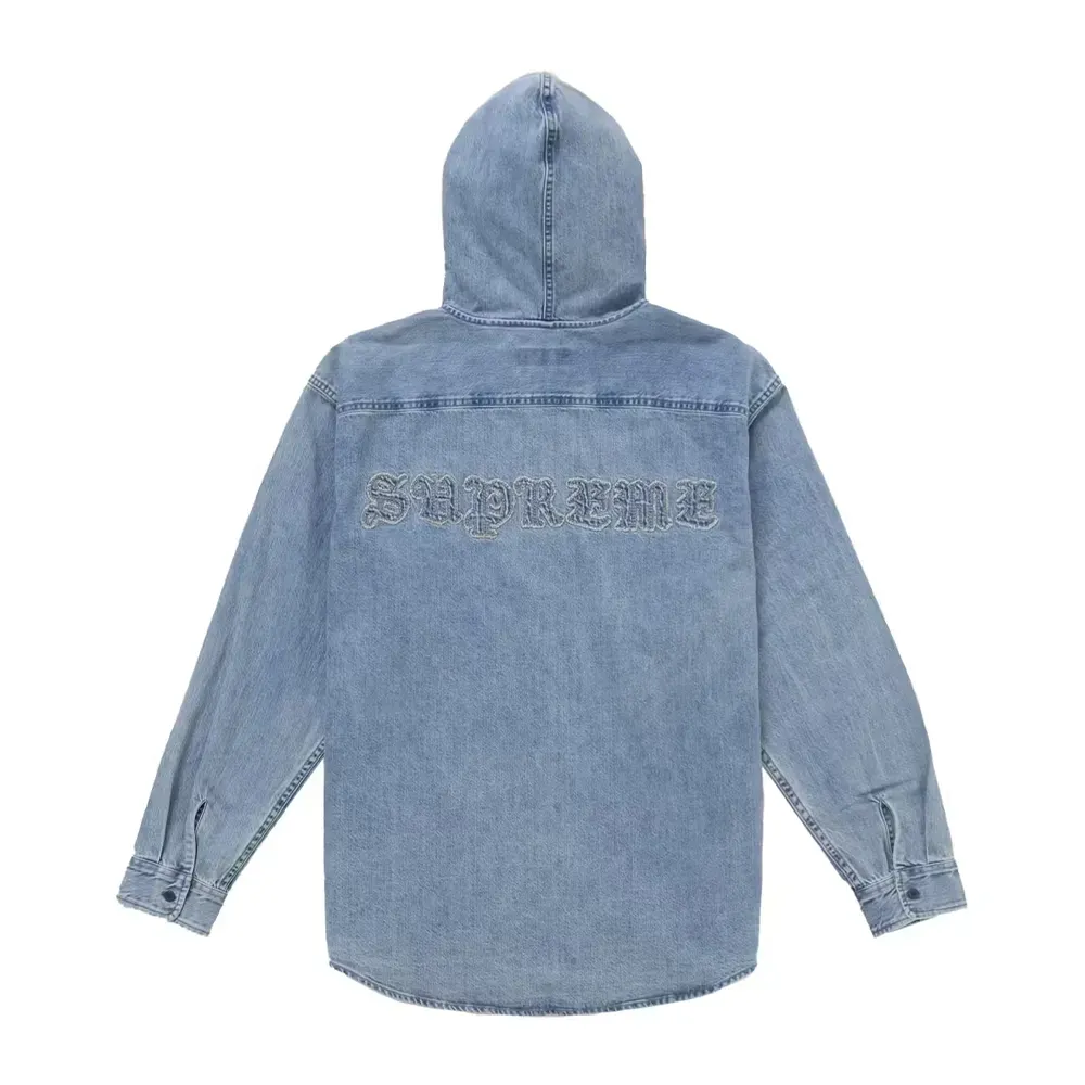 Jaqueta Supreme Hooded Denim Shirt Blue SS25-W19 - Droper