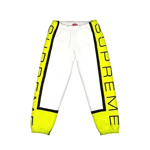 Calça Supreme Paneled White Yellow Black SS21
