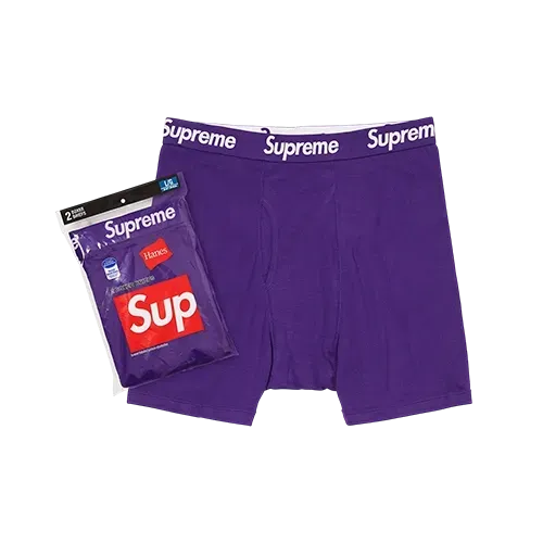 Hanes x Supreme Cueca Boxer Briefs Purple SS21