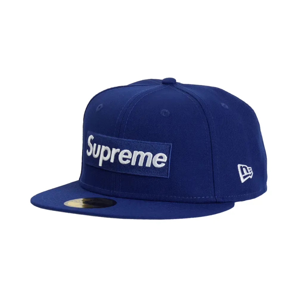 Boné Supreme MLB Los Angeles Box Logo New Era 59Fifty Dark Royal