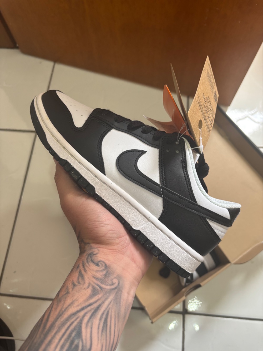 Nike Dunk Low GS Black White Panda — 42.5, Novo