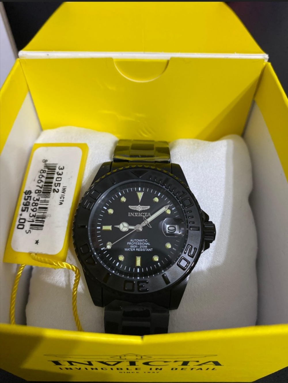 Relógio Invicta Pro Diver Automático SS Black 24 Rubis