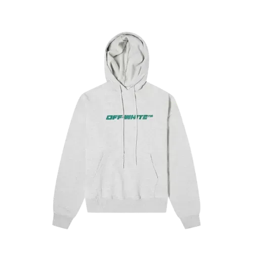 Moletom Off-White Trellis Worker Over Hood Melange Grey Green