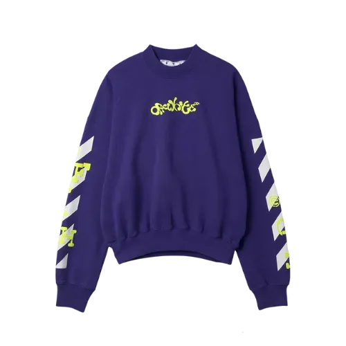 Moletom Off-White Apogit Arrow Purple Lime