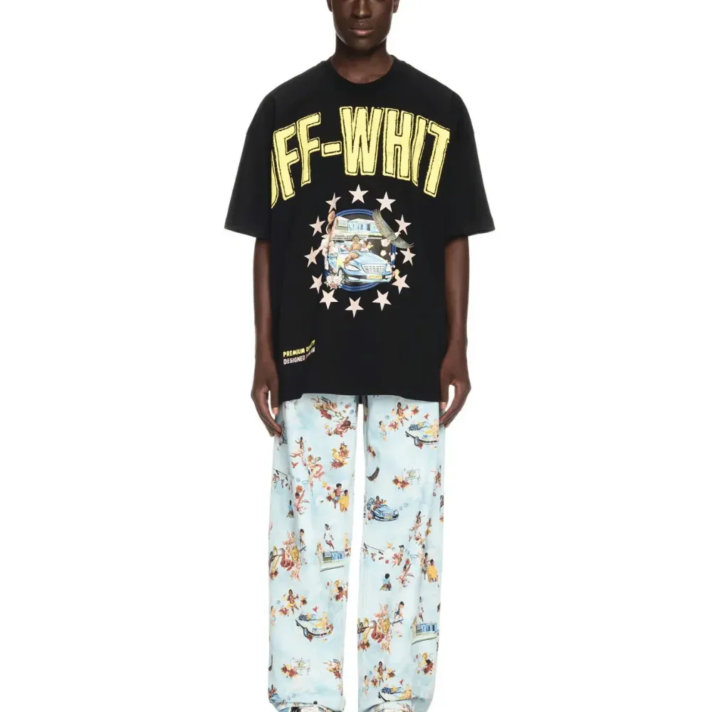 Camiseta Off-White Fresco Star Over S/S Black foto 1