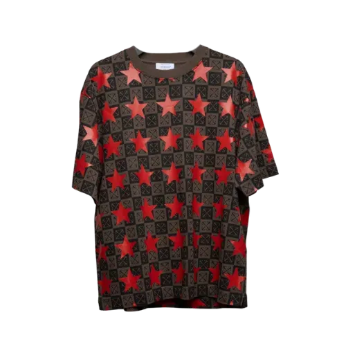 Camiseta Off-White Stars All Over Skate S/S Green Red