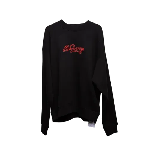 Moletom Off-White Logo Embroidered Black