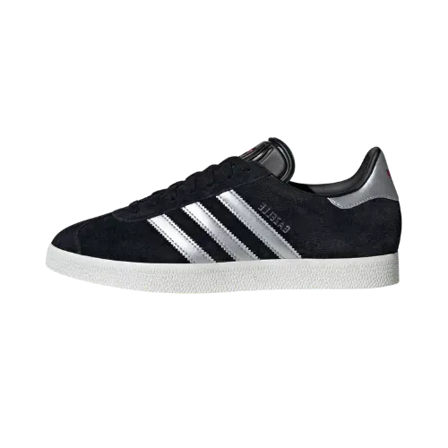 adidas Gazelle Core Black Silver Metallic Off White