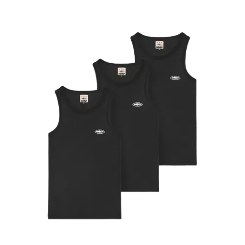 Camiseta Corteiz HMP Essentials Tank Black (3 Pack)