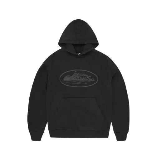 Corteiz Alcatraz オーバルロゴ ジップパーカー 黒 Moletom Corteiz Alcatraz 2025 Black - Droper
