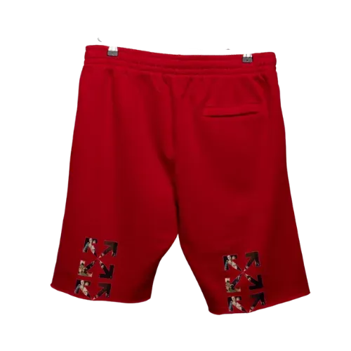 Shorts Off-White Logo Red