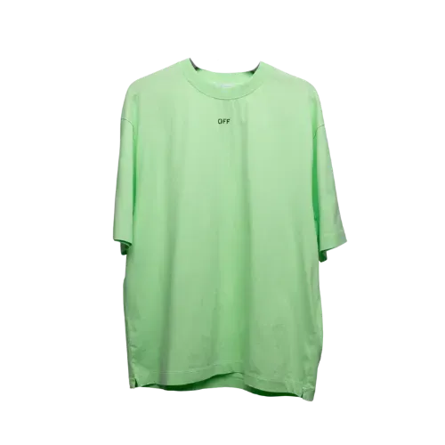 Camiseta Off-White Logo Fluo Green