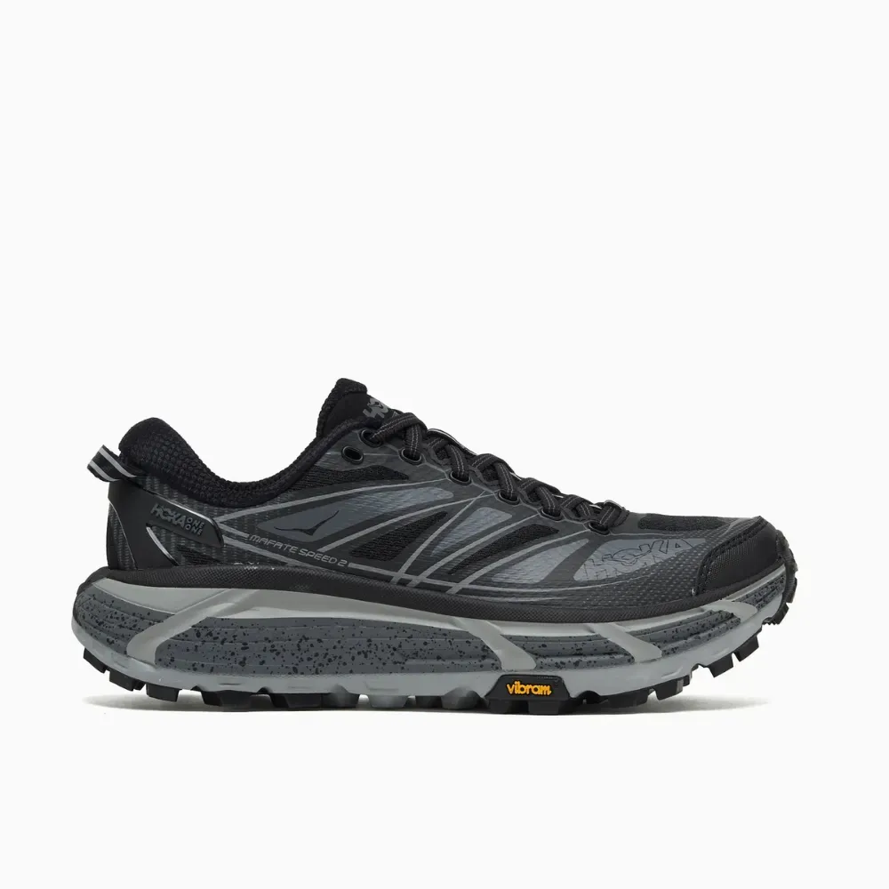Hoka Mafate Speed 2 Vibram Black Grey - Droper