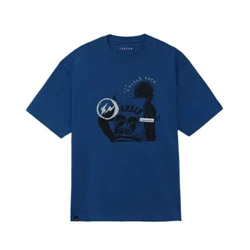 Travis Scott x Fragment x Jordan Camiseta Blue