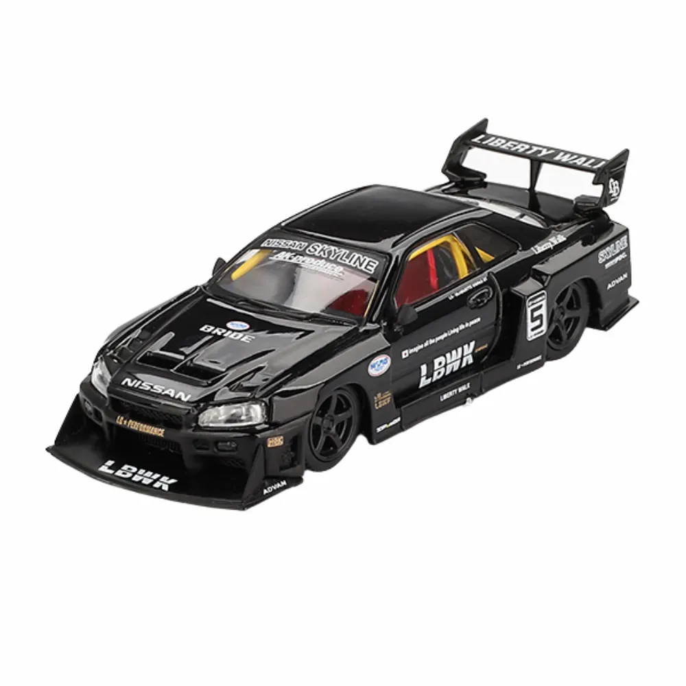 Mini GT Nissan LB-ER34 Super Silhouette SKYLINE Black - Droper