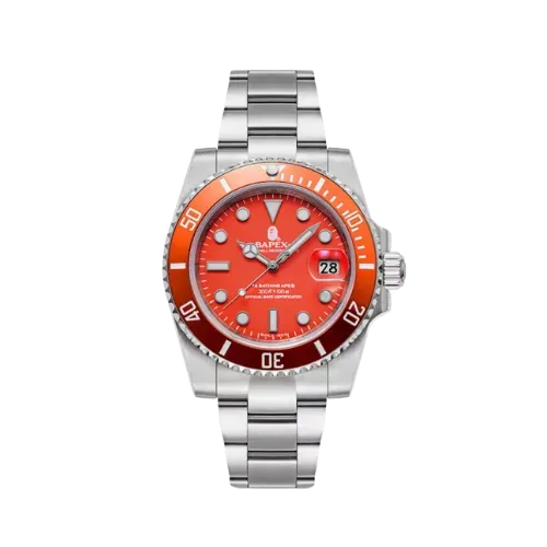 Relógio BAPE A Bathing Ape Type 1 Bapex Orange Silver