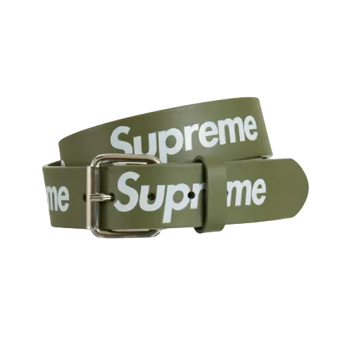 Cinto Supreme Repeat Leather Olive