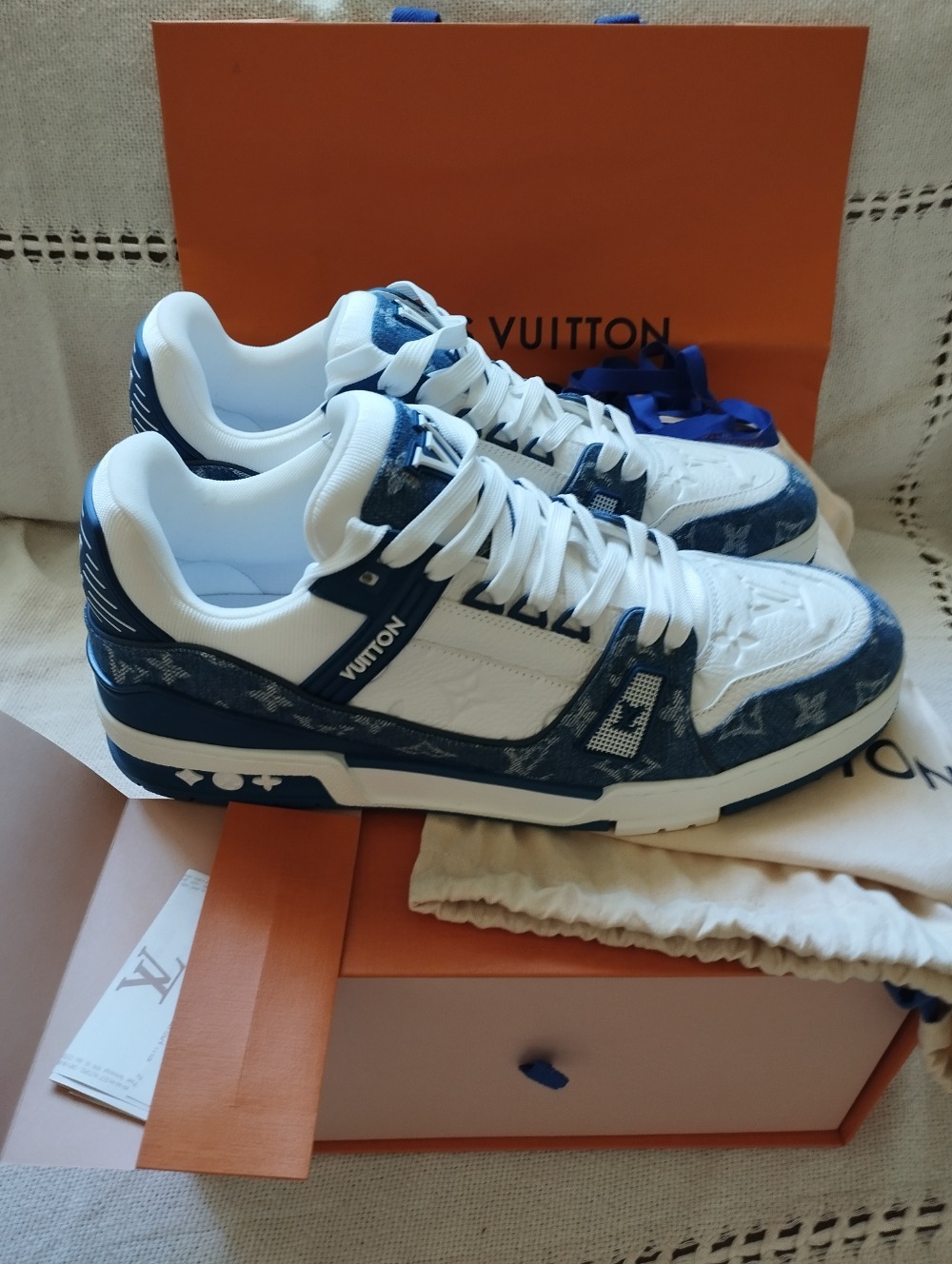 Louis Vuitton Trainer Low Monogram Denim Blue