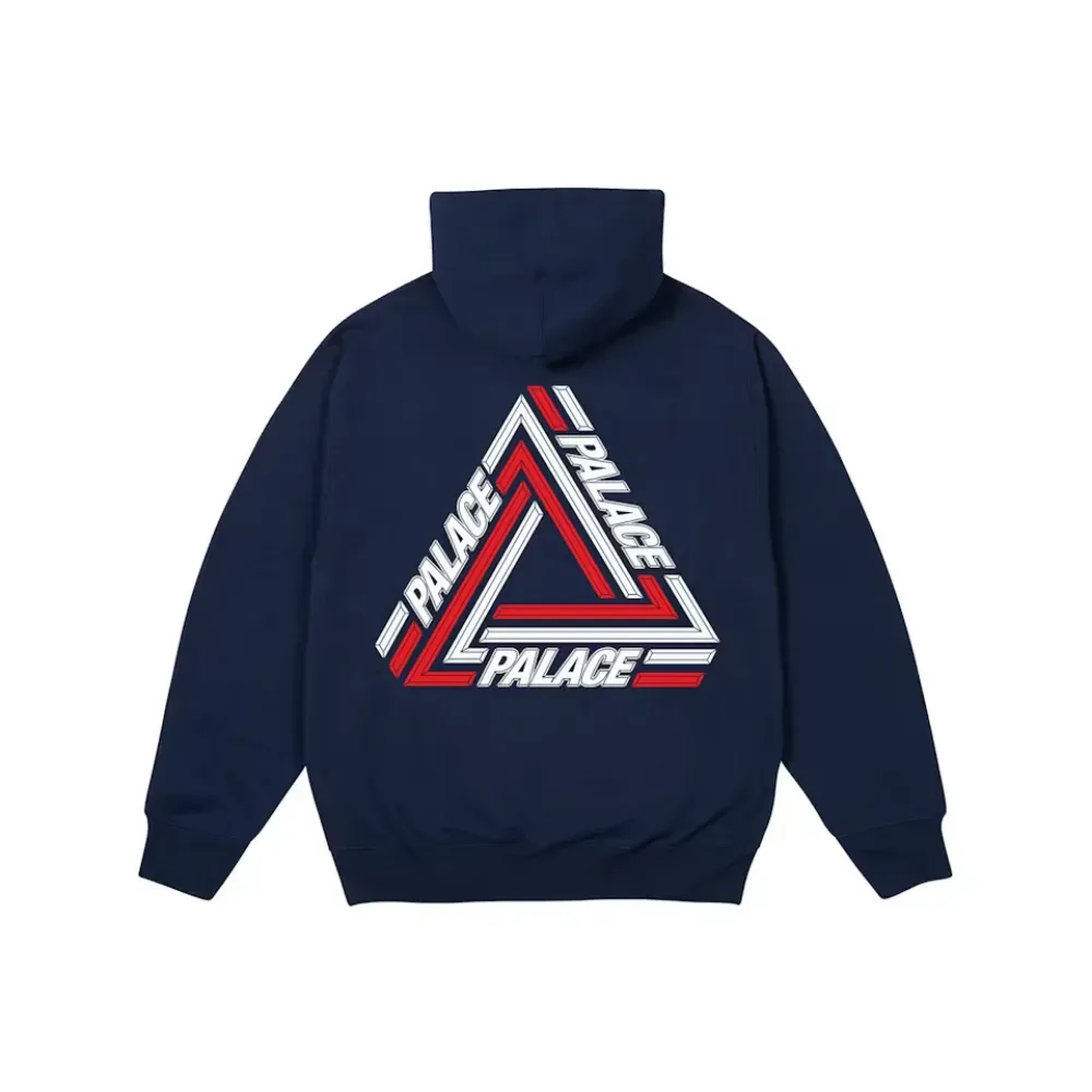 Moletom Palace Tri-Line Hood Navy - Droper